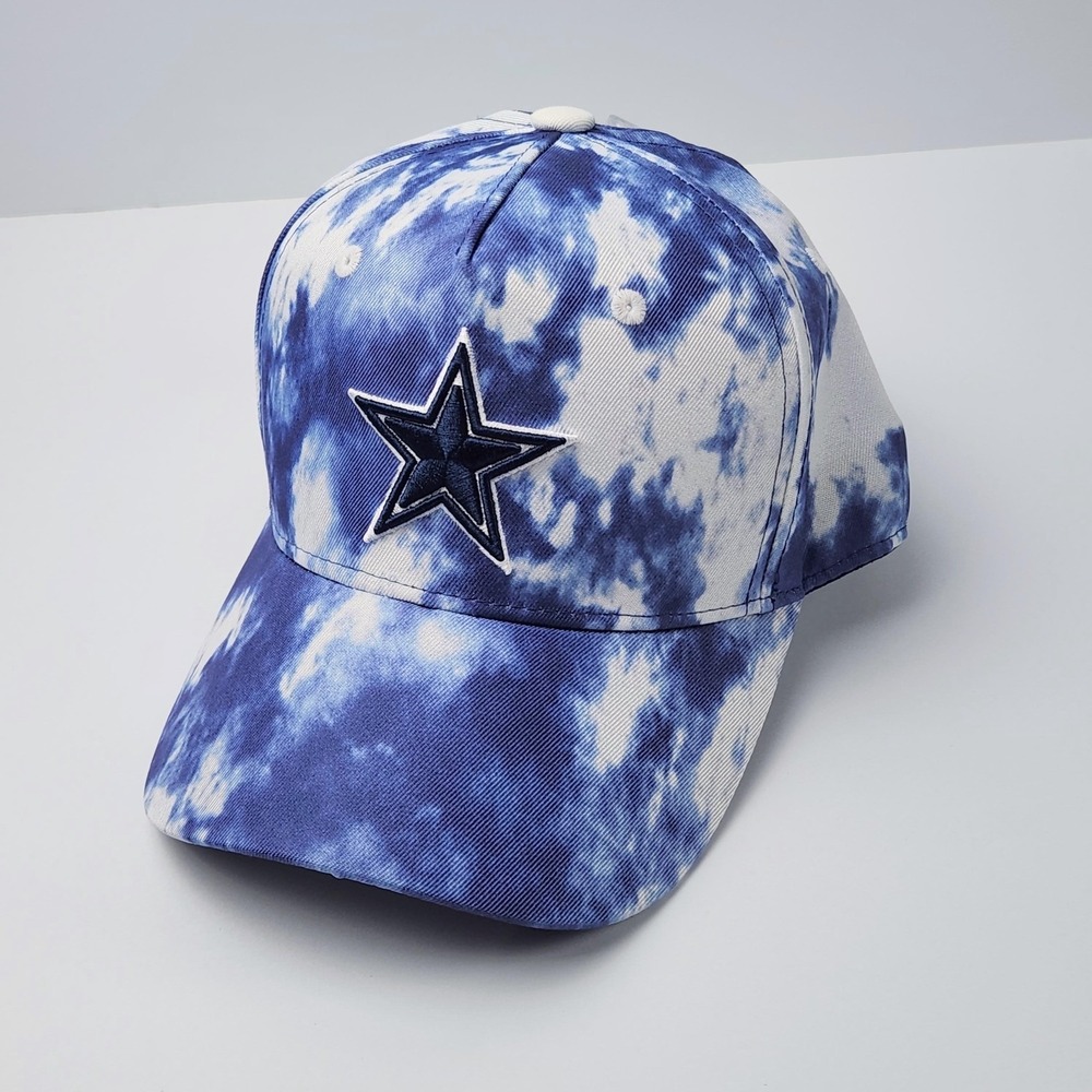Dallas Cowboys Hat Cap Snap Back Youth One Size Blue White NFL Football Tie Dye